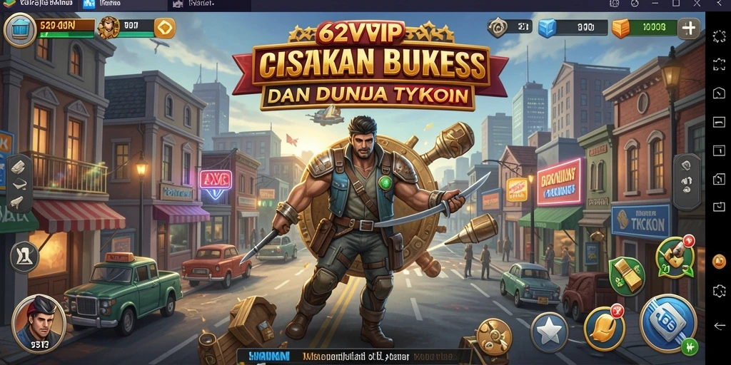 Tangkapan layar gameplay 62VIP yang menarik dalam membangun bisnis Tycoon.