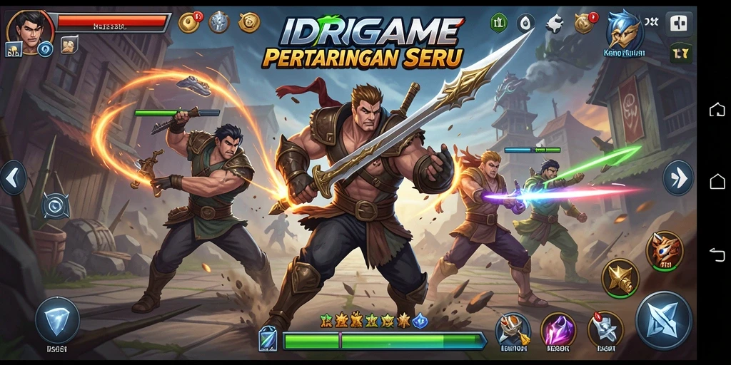 Tampilan gameplay <strong>IDRGAME</strong> yang mendebarkan dalam pertarungan Fighting.