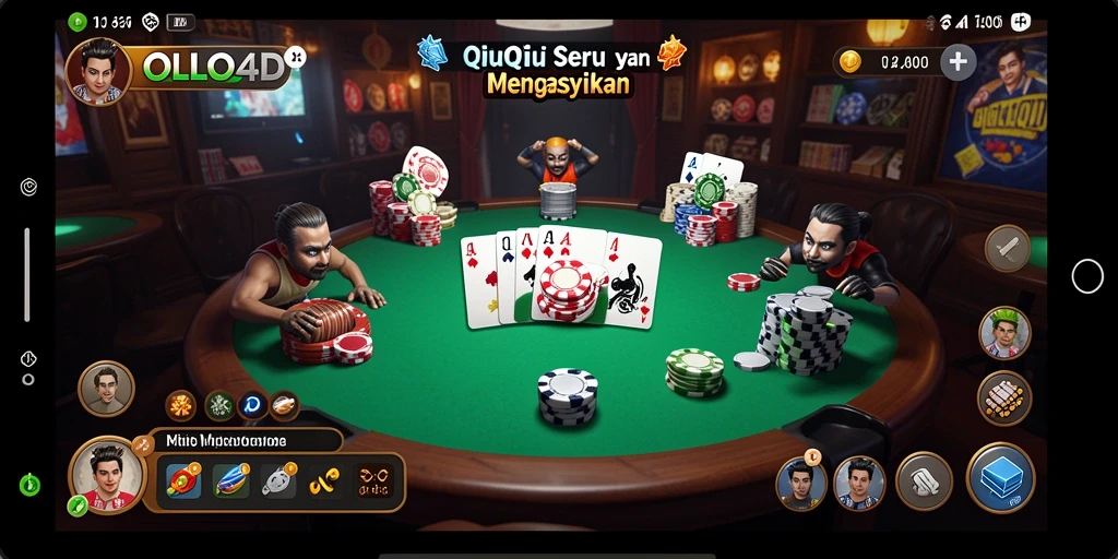 Menampilkan gameplay seru dan interaksi antar pemain dalam QiuQiu.