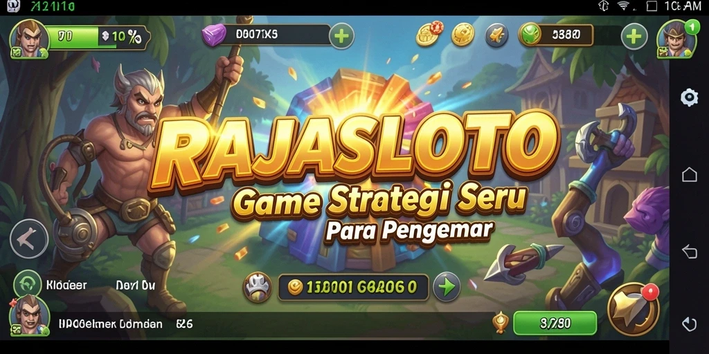Tampilan menakjubkan dari gameplay RAJASLOTO yang penuh strategi.