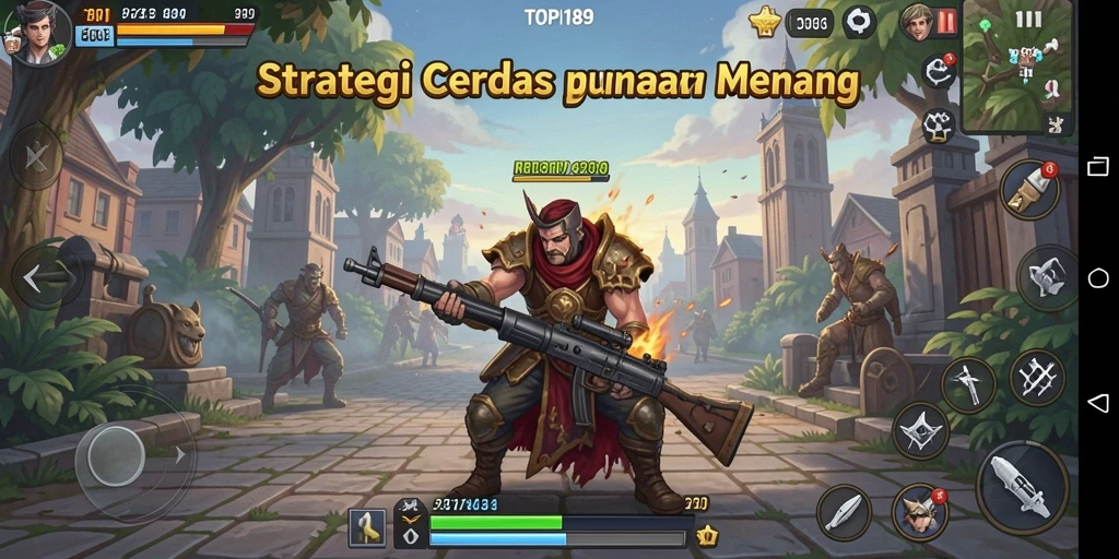Screenshot gameplay TOPI189 yang menunjukkan pertempuran strategi yang mendebarkan.